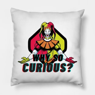 Why So Curious Joker Clown | Creepy Clown Smile | Halloween Clown Pillow