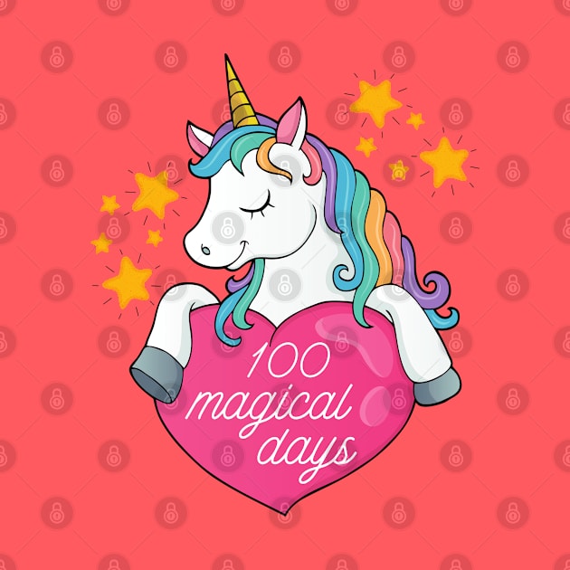 100 Days Of School Unicorn 100 Magical Days by MalibuSun