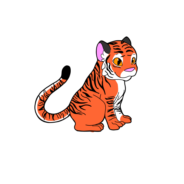 Orange Tiger by Adastumae