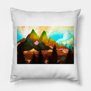 The colorful mountains by sunrise Pillow