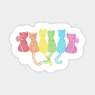 Rainbow Cats Magnet