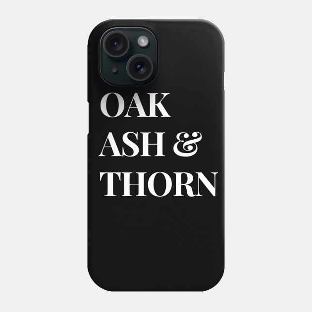 Celtic Mythology Gift Oak Ash and Thorn Fairy Triad Design Phone Case by InnerMagic