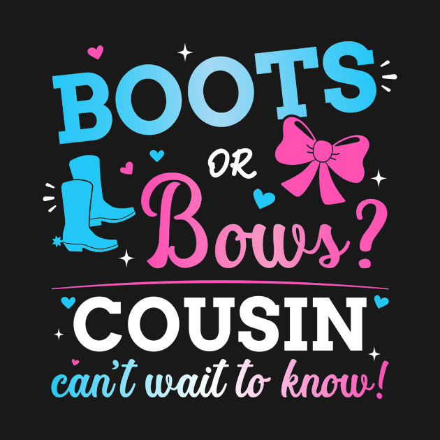 Gender reveal boots or bows cousin matching baby party by Designzz