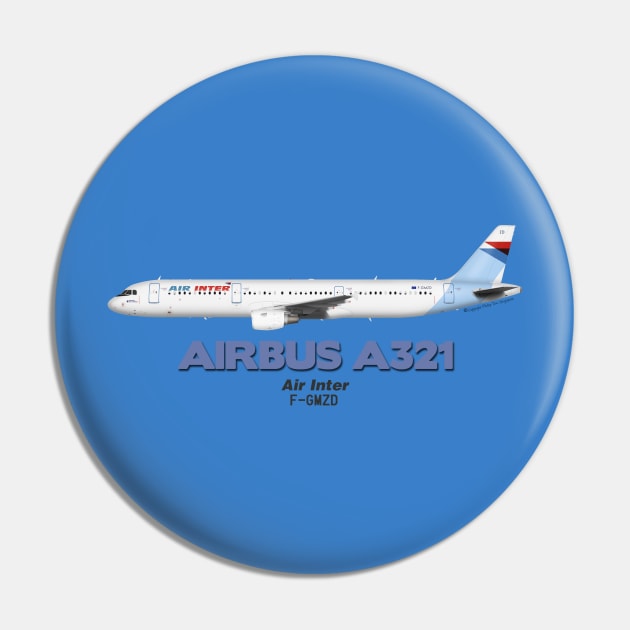 Airbus A321 - Air Inter Pin by TheArtofFlying