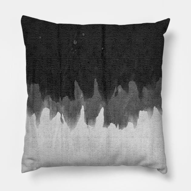 Black and Grey Smear Pillow by AKdesign