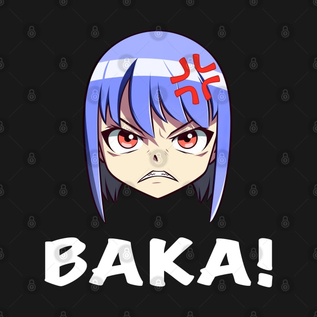 Angry Anime Face Emoji Baka! - Anime Shirt by KAIGAME Art