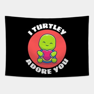 I Turtley Adore You | Turtle Pun Tapestry