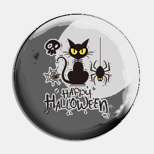 Cat- Happy Halloween Pin