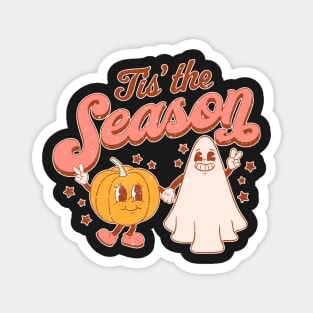 Vintage Tis The Season Pumpkin Spice Latte Halloween Fall Coffee Magnet