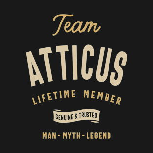 Team Atticus Lifetime Member Personalized Name T-Shirt