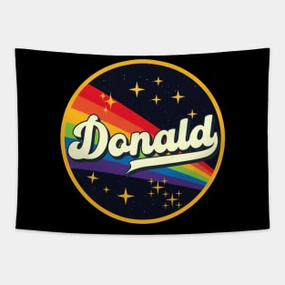 Donald // Rainbow In Space Vintage Style Tapestry