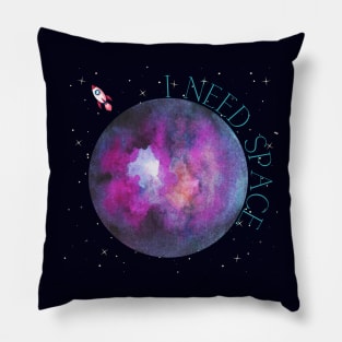 I Need Space - Watercolor Pillow