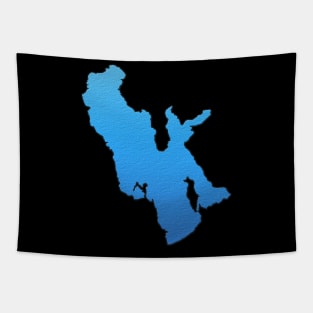 Great Salt Lake in Utah Outline Tapestry