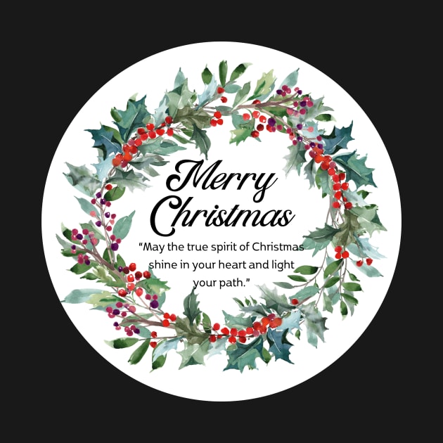 Merry Christmas Round Sticker 19 by LD-LailaDesign