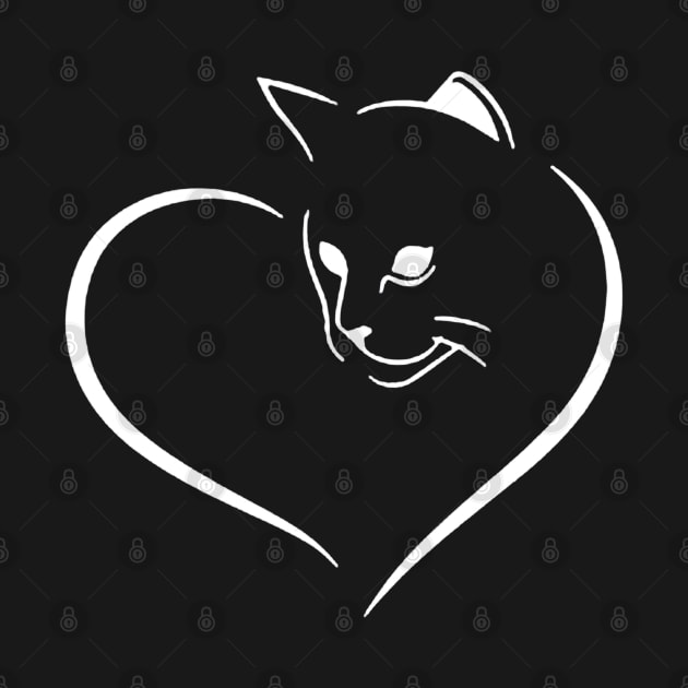 Cat Heart Women's by vectordiaries5