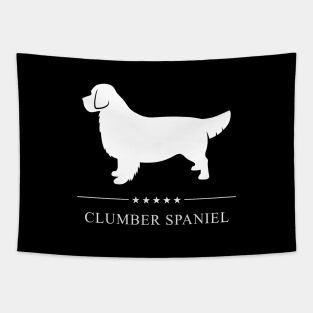 Clumber Spaniel Dog White Silhouette Tapestry