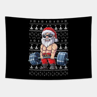 Funny Merry Liftmas Gym Xmas Tapestry