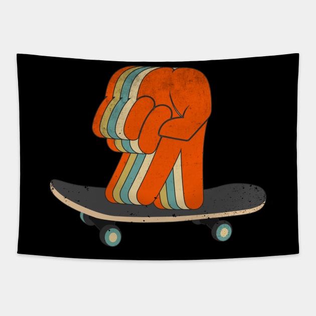 Retro Fingerboarder Tapestry by susanne.haewss@googlemail.com