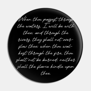 Isaiah 43:2 Bible Verse KJV Text Pin