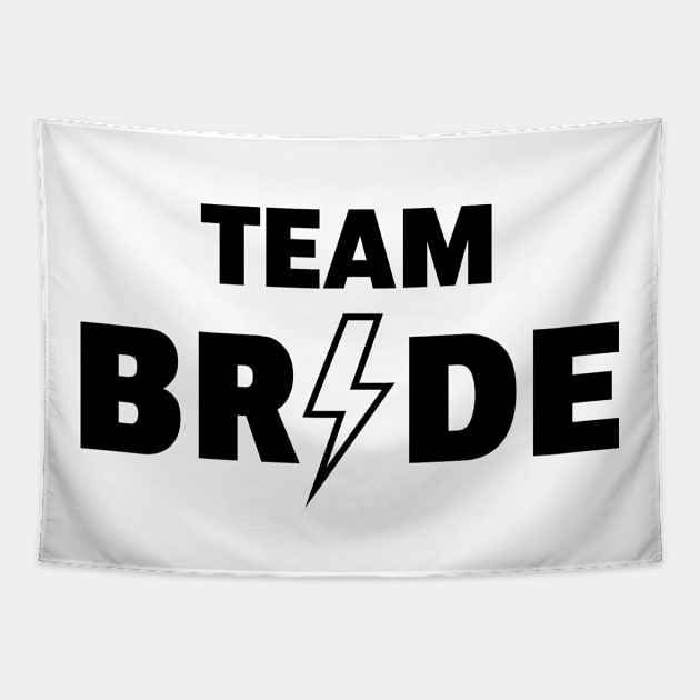 Team Bride Rocks (Hen Night / Bachelorette Party / Outline / Black) Tapestry by MrFaulbaum