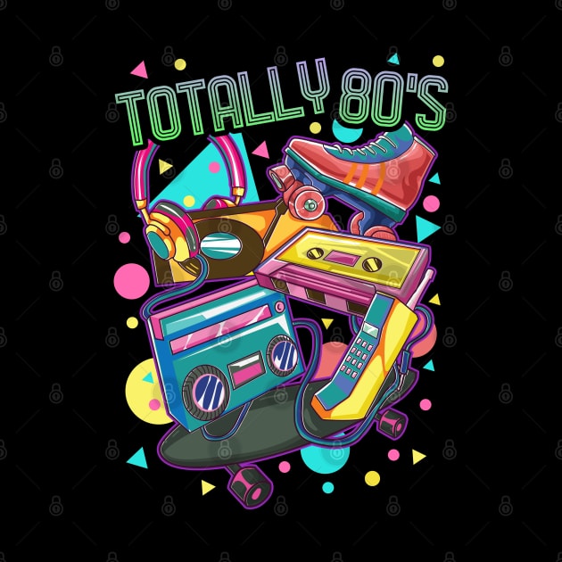 Funny Totally 80s Vintage Eighties Retro 1980s Party Gift by Proficient Tees