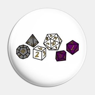 Asexual Dice Pin