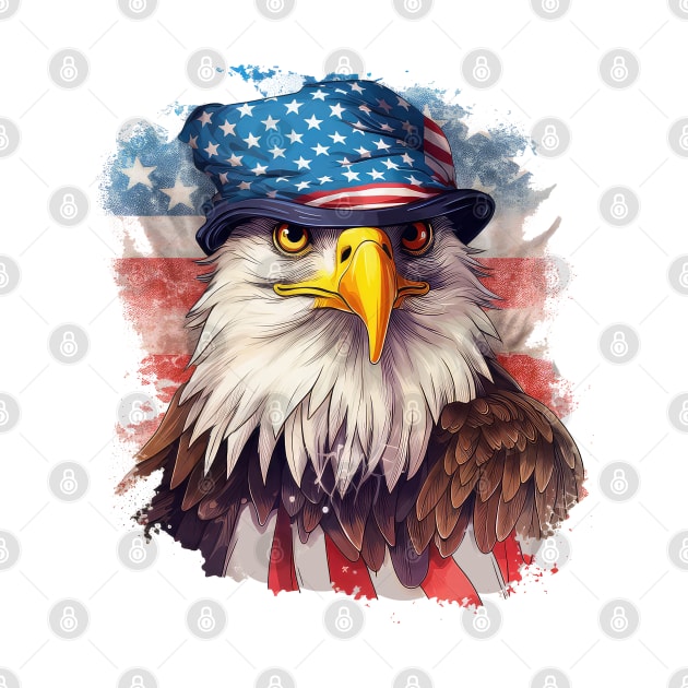 Cool American Eagle Portrait #2 by Chromatic Fusion Studio