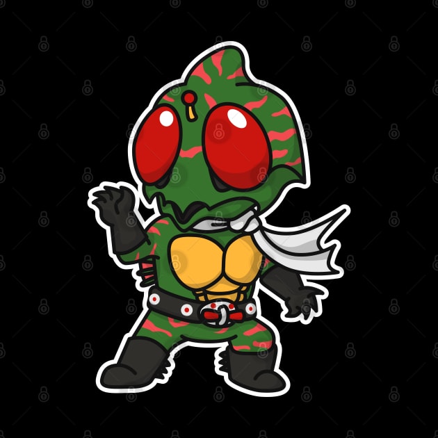 Kamen Rider Amazon Chibi Style Kawaii by The Toku Verse