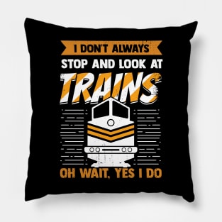 Train Railroad Locomotive Driver Operator Gift Pillow