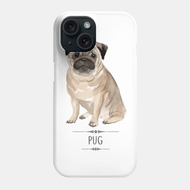 Pug Phone Case by bullshirter
