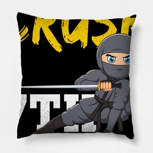 Ninja 7th Grade Rocks Gift First Day of School Pillow