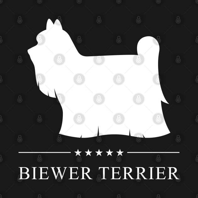 Biewer Terrier White Silhouette by millersye