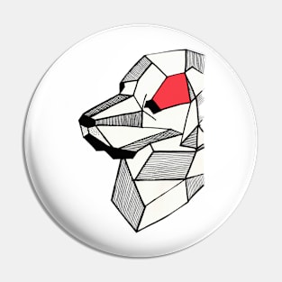 Geometric Dog Pin