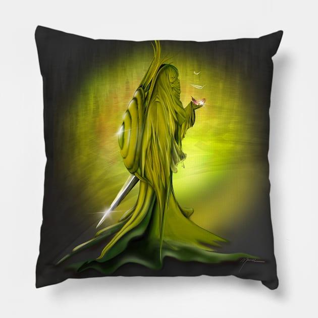 Last Shama-rai (samurai) Pillow by Artbymparrish