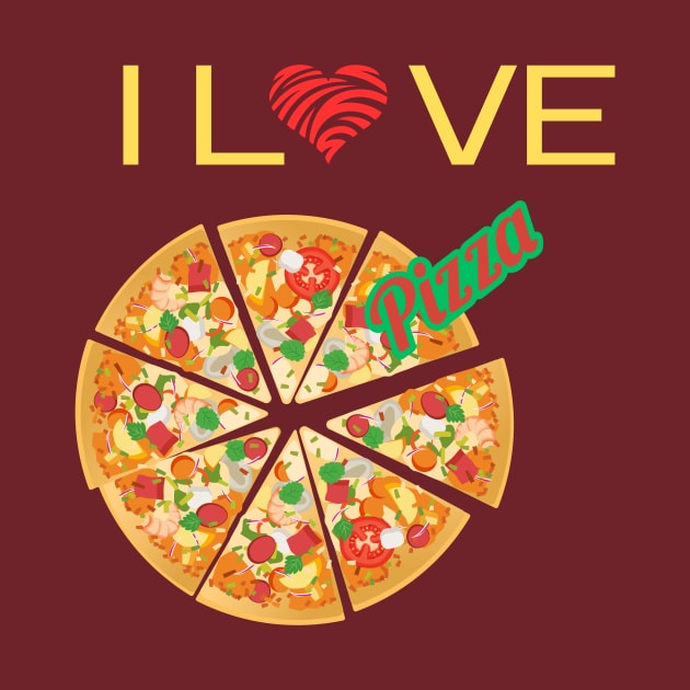 I love pizza by Sravudh Snidvongs