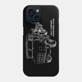 Heavy equipment transporter system HETS trucks Phone Case