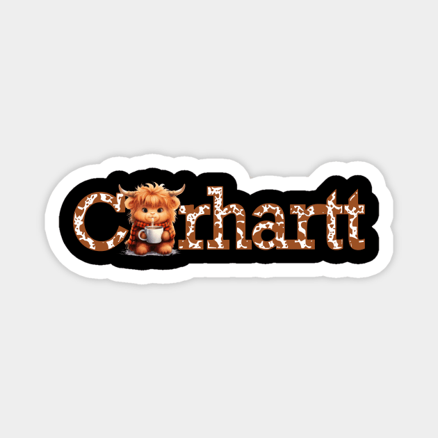 Highland Cow Carhartt Magnet by vestiti