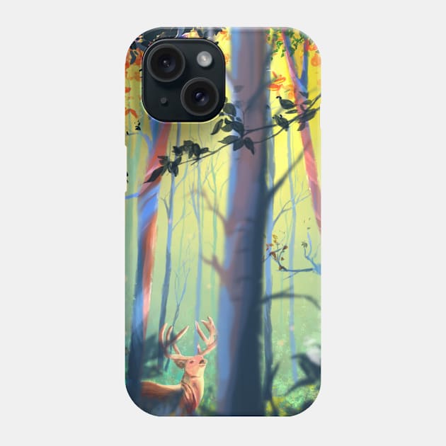 Wild Deer Phone Case by IresART