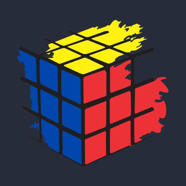Splatter Cube by AlbaDigitalArt