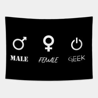 Male Female Geek Tapestry