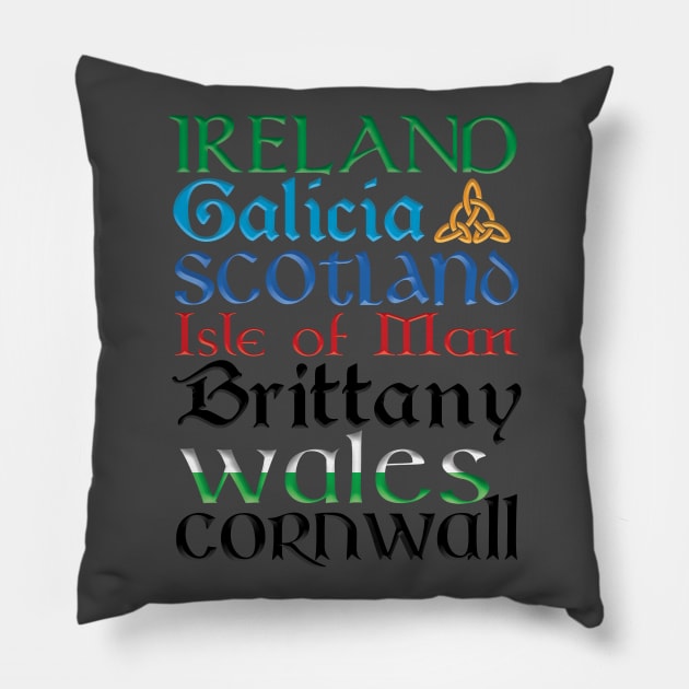 7 Celtic Nations Pillow by Miranda Nelson