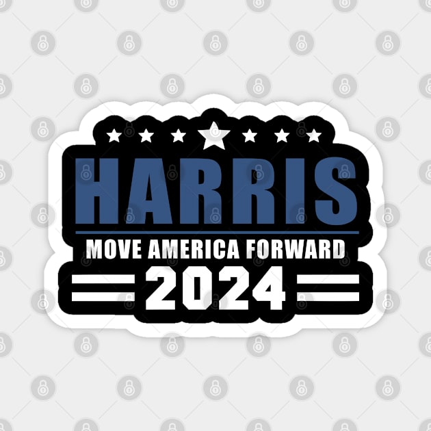 Harris 2024 Move American Forward Magnet by UrbanLifeApparel
