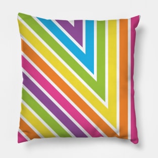 Colorful Triangle Back To School Pattern Pillow