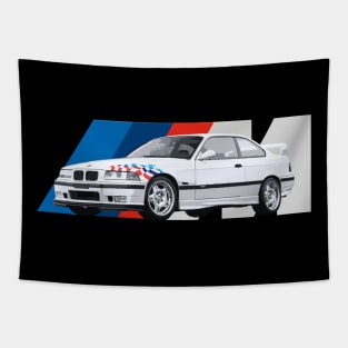 E36 CSL M3 LW PAUL WALKER MOTORSPORT DTM Tapestry