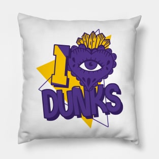 Love to Dunk Court Purple University Gold Pillow