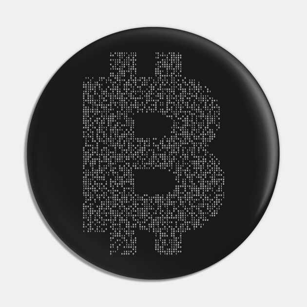 Bitcoin (BTC) Binary Logo Pin by cryptogeek