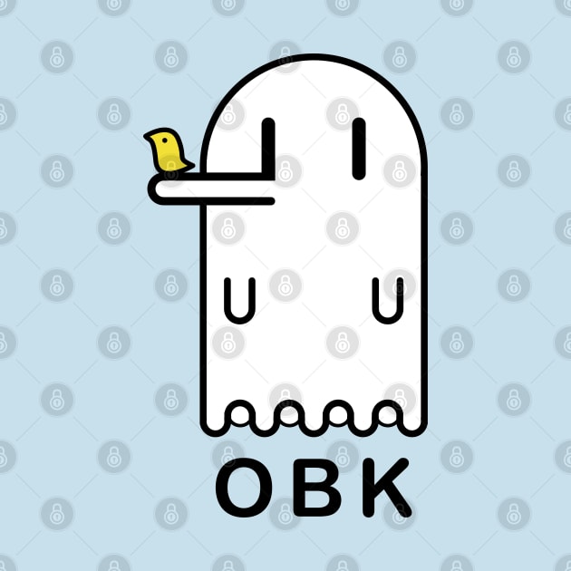 Nichijou Nano Shinonome OBK Obake Ghost T-Shirt by aniwear