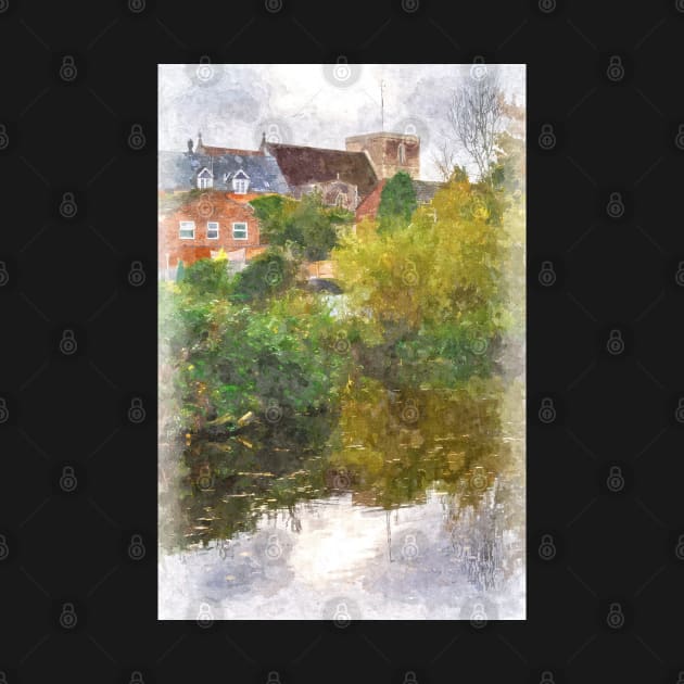 Kintbury From the Canal a Digital Painting by IanWL