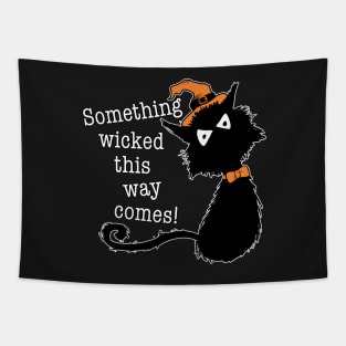 Black Cat - Something Wicked This Way Comes Tapestry