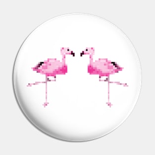 Pixel Flamingos Pin